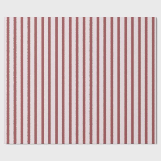 Blush Pink Red Stripes Christmas Cadeaupapier (Vlak)