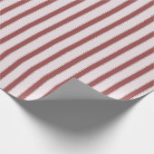 Blush Pink Red Stripes Christmas Cadeaupapier (Hoek)