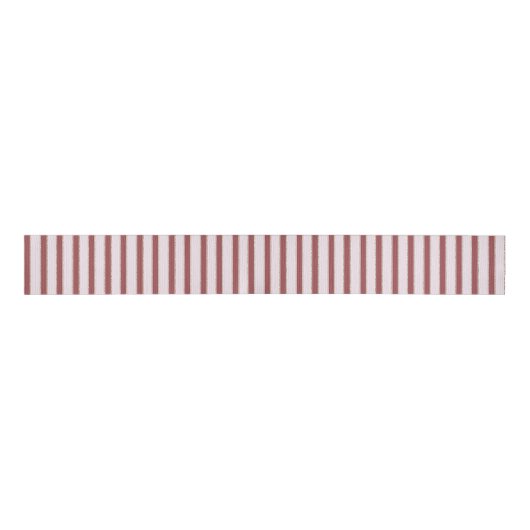 Blush Pink Red Stripes Christmas Grosgrain Lint (Voorkant)