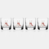 Blush Pink Red White Peppermint Fox Live Quote Whisky Glas (Voorkant)