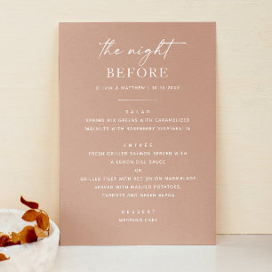 Blush Pink repetitie diner   Nacht voor modern Menu