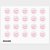 Blush Pink Retro Lash Bath Foam Cleanser Ronde Sticker (Vel)