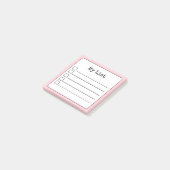 Blush Pink Retro Lined Checklist Post-it® Notes (Schuin)