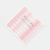  Blush Pink Ribbon bruiloft Vrijgezellenfeest Servet (Hoek)