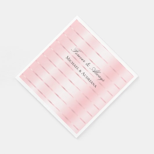  Blush Pink Ribbon bruiloft Vrijgezellenfeest Servet (Hoek)