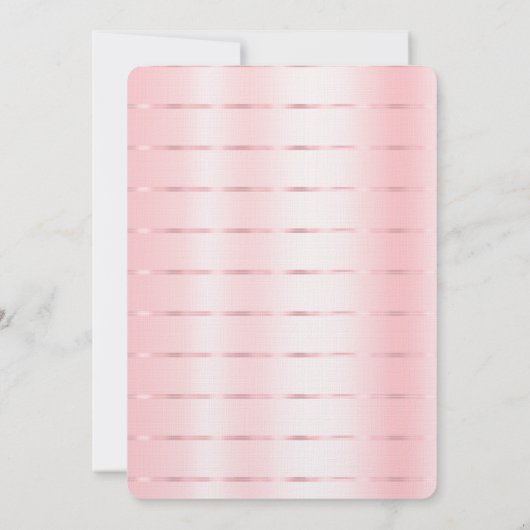 Blush Pink Ribbon Vrijgezellenfeest Kaart (Achterkant)