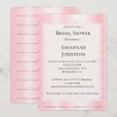 Blush Pink Ribbon Vrijgezellenfeest Kaart (Voorkant / Achterkant)