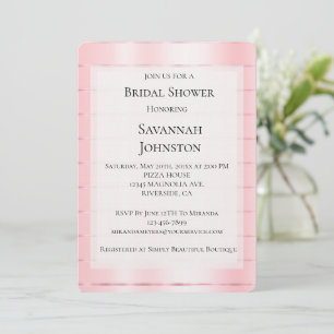 Blush Pink Ribbon Vrijgezellenfeest Kaart