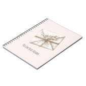 Blush Pink Romantic Flowers Envelope Dreams Notitieboek (Linkerzijde)