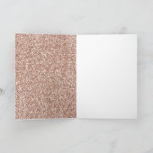 Blush Pink Roos Glitter Shine Bright Quote Kaart (Binnen)