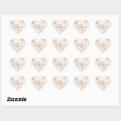 Blush Pink Roos Glitz Hearts Hart Sticker (Vel)
