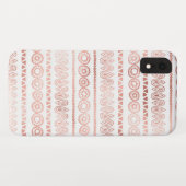 Blush Pink - Roos Gold Boho Hand getekend Patroon Case-Mate iPhone Case (Achterkant (horizontaal))