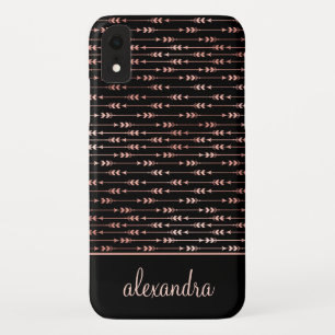 Blush Pink - Roos Gold Boho Pattern Monogram Case-Mate iPhone Case