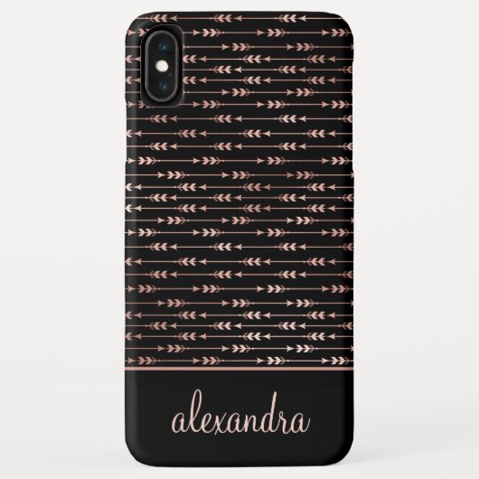 Blush Pink - Roos Gold Boho Pattern Monogram Case-Mate iPhone Case (Achterkant)