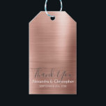 Blush Pink - Roos Gold Elegant Bedankt Cadeaulabel<br><div class="desc">Blush Pink - Roos Gold Faux Glitter en Sparkle Elegant Bedankt Gift Labels. Deze Gift Labels kunnen worden aangepast om jouw naam en trouwdatum op te nemen. Deze gepersonaliseerde cadeau-gunsttags maken deel uit van een bruiloft collectie. Als u extra aangepaste items wilt, neem dan gerust contact op met de ontwerper....</div>
