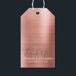 Blush Pink - Roos Gold Elegant Bedankt Cadeaulabel<br><div class="desc">Blush Pink - Roos Gold Faux Glitter en Sparkle Elegant Bedankt Gift Labels. Deze Gift Labels kunnen worden aangepast om jouw naam en trouwdatum op te nemen. Deze gepersonaliseerde cadeau-gunsttags maken deel uit van een bruiloft collectie. Als u extra aangepaste items wilt, neem dan gerust contact op met de ontwerper....</div>