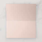 Blush Pink & Roos Gold Floral First Heilige Commun Plaatskaartje (Binnenkant ongevouwen)