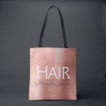 Blush Pink - Roos Gold Foil Hair Stylist - Salon Tote Bag<br><div class="desc">Blush Roze - Roos Gold Foil Hair Stylist - Salon levert promotionele tas voor shampoo,  schaar of schaar. De naam en het beroep van de bedrijfscontactpersoon kunnen worden gewijzigd om voor elk type bedrijf te worden gebruikt. Neem contact op met de ontwerper voor extra overeenkomende objecten.</div>