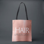Blush Pink - Roos Gold Foil Hair Stylist - Salon Tote Bag<br><div class="desc">Blush Roze - Roos Gold Foil Hair Stylist - Salon levert promotionele tas voor shampoo,  schaar of schaar. De naam en het beroep van de bedrijfscontactpersoon kunnen worden gewijzigd om voor elk type bedrijf te worden gebruikt. Neem contact op met de ontwerper voor extra overeenkomende objecten.</div>