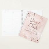 Blush Pink & Roos Gold Foil Save the Date Wedding Planner (Display)