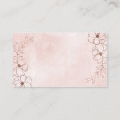 Blush Pink & Roos Gold Foil Shower Gift Registry Informatiekaartje (Achterkant)