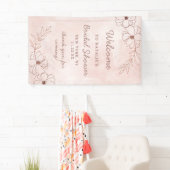 Blush Pink & Roos Gold Foil Vrijgezellenfeest Welk Spandoek (Insitu)