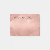 Blush Pink - Roos Gold Folie Brush Stroke Post-it® Notes (Voorkant)