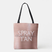 Blush Pink - Roos Gold Folie Spray Tan Supplies Tote Bag (Achterkant)