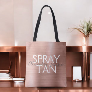 Blush Pink - Roos Gold Folie Spray Tan Supplies Tote Bag