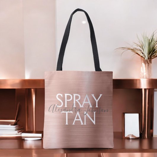 Blush Pink - Roos Gold Folie Spray Tan Supplies Tote Bag