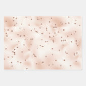 Blush Pink Roos Gold Glitter Stippen     Inpakpapier Vel (Voorkant)