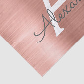 Blush Pink | Roos Gold Modern Metal Monogram Tissuepapier (Detail)