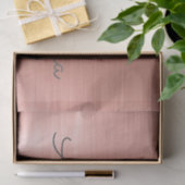 Blush Pink | Roos Gold Modern Metal Monogram Tissuepapier (Geschenk)