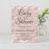 Blush Pink - Roos Gold Paris Baby shower Kaart (Staand voorkant)