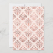 Blush Pink & Roos Gold Paris Destination Wedding Save The Date (Achterkant)