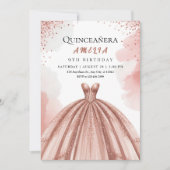 Blush Pink & Roos Gold Princess Verjaardag Kaart (Voorkant)