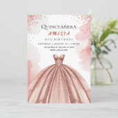 Blush Pink & Roos Gold Princess Verjaardag Kaart (Staand voorkant)