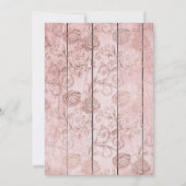 Blush Pink - Roos Gold Rustiek Baby shower Kaart (Achterkant)