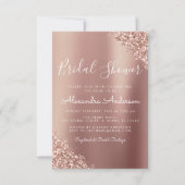 Blush Pink - Roos Gouden Glitter Vrijgezellenfeest Kaart (Voorkant)