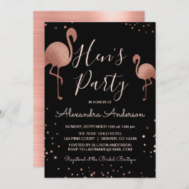 Blush Pink - Roos Goudfolie Flamingo Hen's Party Kaart