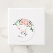 Blush Pink Rose Baby in Bloom Shower Bedankjes Labels (In situ)