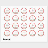 Blush Pink Rose Baby in Bloom Shower Ronde Sticker (Vel)