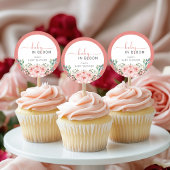 Blush Pink Rose Baby in Bloom Shower Ronde Sticker