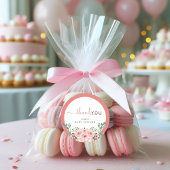 Blush Pink Rose Baby in Bloom Shower Ronde Sticker