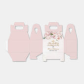 Blush Pink Rose Bloemen Eerste Heilige Communie Bedankdoosjes (Uitgevouwen)