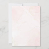 Blush Pink Rose Bloemen Eerste Heilige Communie Kaart (Achterkant)