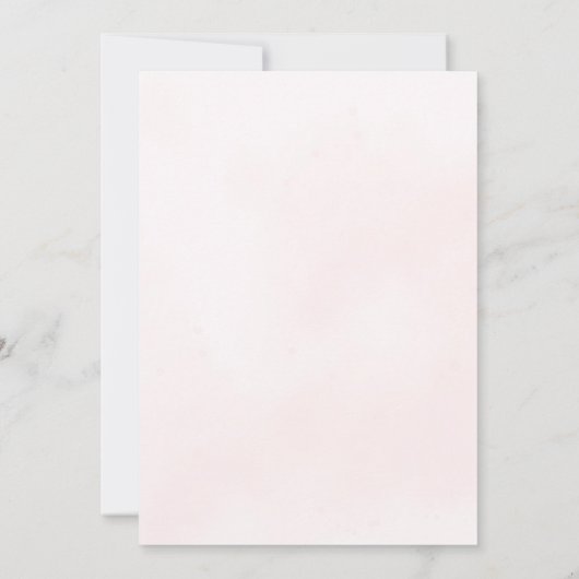 Blush Pink Rose Bloemen Foto 2025 Afstuderen Aankondiging (Achterkant)