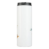 Blush Pink Rose Bloemen Liefde is Zoet Thermosbeker (Achterkant)