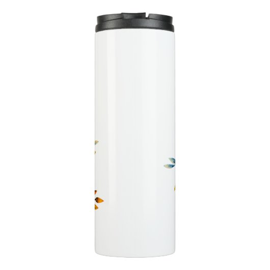 Blush Pink Rose Bloemen Liefde is Zoet Thermosbeker (Achterkant)