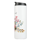 Blush Pink Rose Bloemen Liefde is Zoet Thermosbeker (Geroteerd rechts)